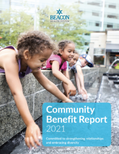 community benefit report 2021 cover photo